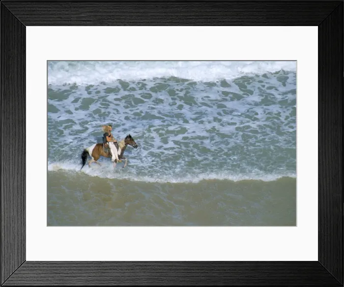 Framed Print : Woman riding horse on the beach, Tibau do Sul, Natal, Rio Grande do Norte state Framed Print : Woman riding horse on the beach, Tibau do Sul, Natal, Rio Grande do Norte state