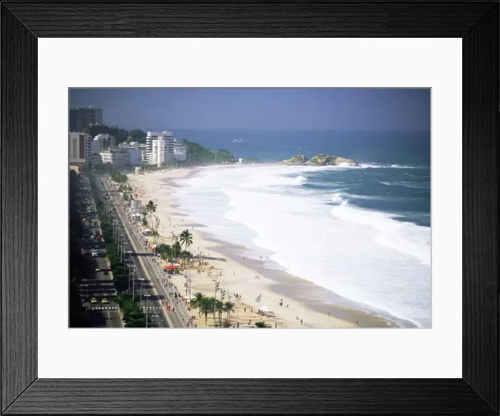 Framed Print : Ipanema beach, Rio de Janeiro, Brazil, South America Framed Print : Ipanema beach, Rio de Janeiro, Brazil, South America