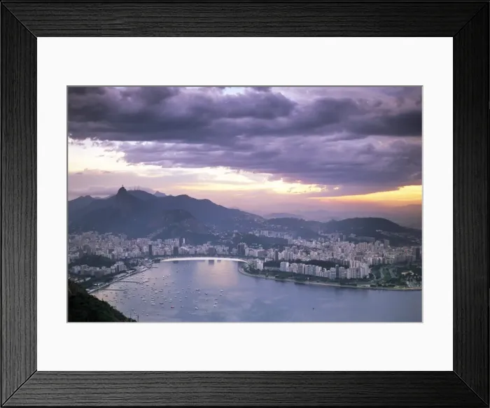 Framed Print : Botafogo bay at sunset, Rio de Janeiro, Brazil, South America Framed Print : Botafogo bay at sunset, Rio de Janeiro, Brazil, South America