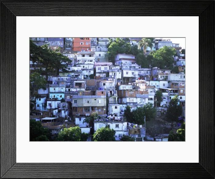 Framed Print : Hillside favela, Rio de Janeiro, Brazil, South America Framed Print : Hillside favela, Rio de Janeiro, Brazil, South America