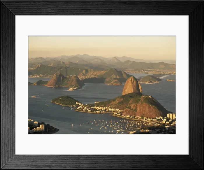 Framed Print : Aerial view of Botafogo bay and Sugarloaf, Rio de Janeiro, Brazil, South America Framed Print : Aerial view of Botafogo bay and Sugarloaf, Rio de Janeiro, Brazil, South America