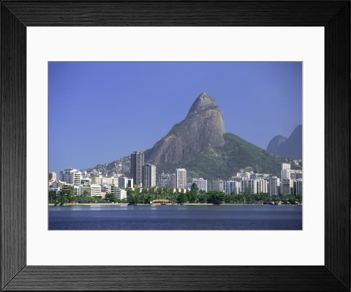 Framed Print : Buildings on Lagoa Rodrigo de Freitas, Rio de Janeiro, brazil, South America Framed Print : Buildings on Lagoa Rodrigo de Freitas, Rio de Janeiro, brazil, South America