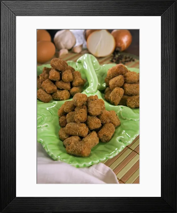 Framed Print : Brazilian almondegas (fried meat balls), Brazil, South America