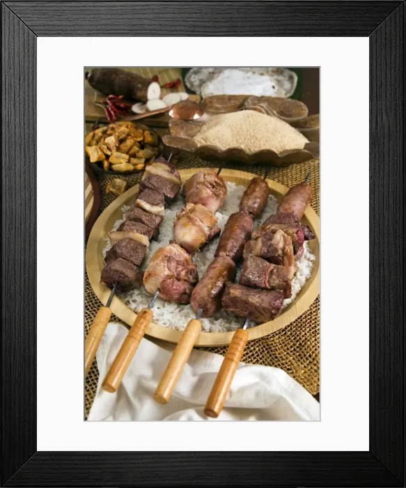 Framed Print : Brazilian churrasco, Brazil, South America Framed Print : Brazilian churrasco, Brazil, South America