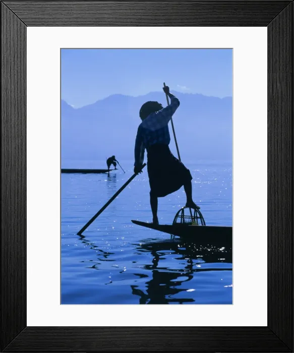 Framed Print : Intha fishermen, Inle Lake, Shan State, Myanmar (Burma), Asia Framed Print : Intha fishermen, Inle Lake, Shan State, Myanmar (Burma), Asia