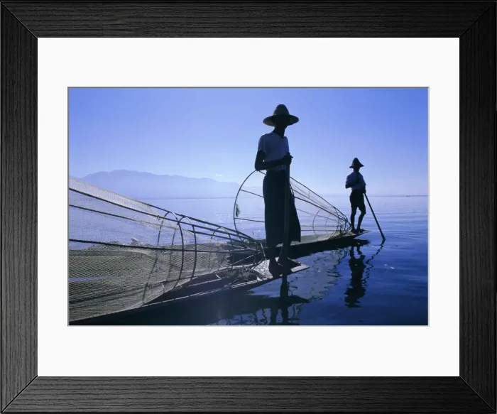Framed Print : Intha fishermen, Inle Lake, Shan State, Myanmar (Burma), Asia Framed Print : Intha fishermen, Inle Lake, Shan State, Myanmar (Burma), Asia