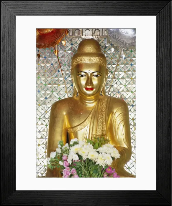 Framed Print : Buddha image, Shwedagon Paya (Shwe Dagon Pagoda), Yangon (Rangoon), Myanmar (Burma), Asia Framed Print : Buddha image, Shwedagon Paya (Shwe Dagon Pagoda), Yangon (Rangoon), Myanmar (Burma), Asia