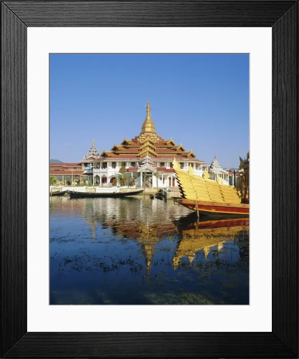 Framed Print : Phaungdaw Oo Pagoda, Inle Lake, Myanmar, Asia