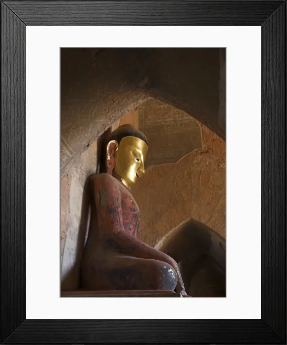 Framed Print : Buddha image and frescoes from the Konbaung period, Sulamani Pahto built in 1181 by King Narapatisithu, Old Bagan (Pagan), Bagan, Myanmar Framed Print : Buddha image and frescoes from the Konbaung period, Sulamani Pahto built in 1181 by King Narapatisithu, Old Bagan (Pagan), Bagan, Myanmar