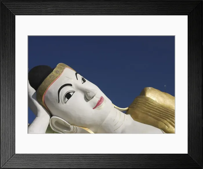 Framed Print : Reclining Buddha, at 90m long one of the largest reclining Buddha images in the world Framed Print : Reclining Buddha, at 90m long one of the largest reclining Buddha images in the world