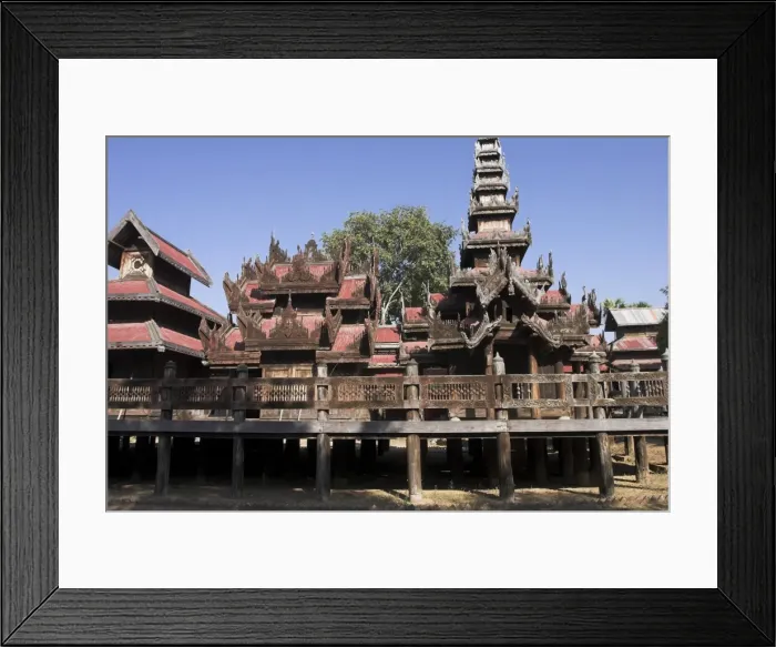 Framed Print : Youqson Kyaung (Yoke-Sone Kyaung) the oldest surviving wooden monastery in the Bagan area Framed Print : Youqson Kyaung (Yoke-Sone Kyaung) the oldest surviving wooden monastery in the Bagan area