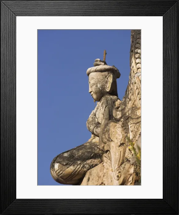 Framed Print : Figure on one of the ancient stupas, Kakku Buddhist Ruins, a site of over two thousand brick Framed Print : Figure on one of the ancient stupas, Kakku Buddhist Ruins, a site of over two thousand brick