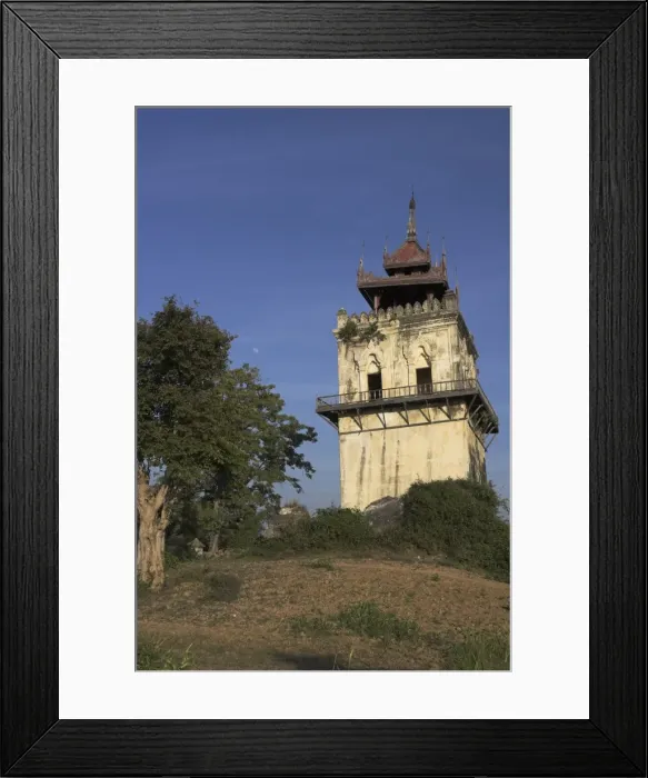 Framed Print : Nanmyin watchtower (the leaning tower of Ava), 27m high, damaged by 1838 earthquake Framed Print : Nanmyin watchtower (the leaning tower of Ava), 27m high, damaged by 1838 earthquake