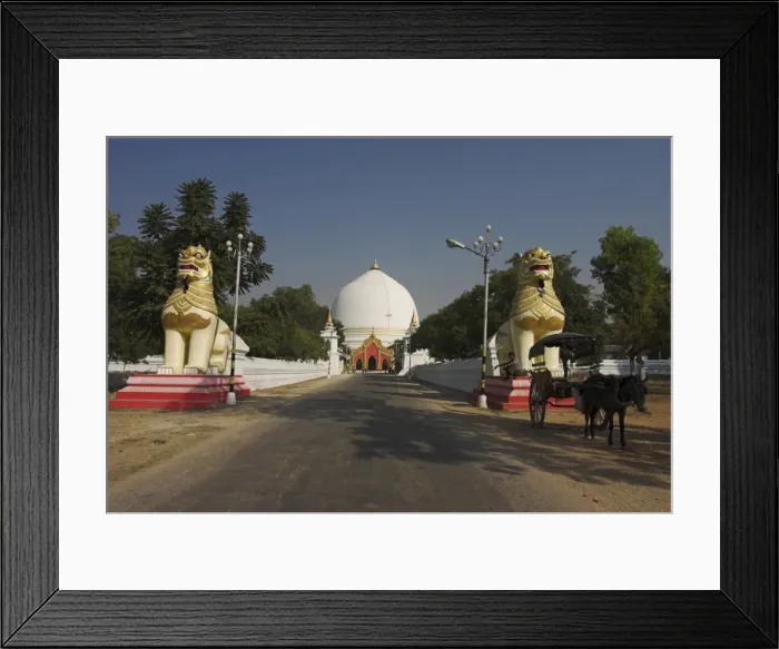 Framed Print : Kaunghmudaw Paya (Rajamanisula Pagoda), with its hemispherical dome rising to height of 46m Framed Print : Kaunghmudaw Paya (Rajamanisula Pagoda), with its hemispherical dome rising to height of 46m