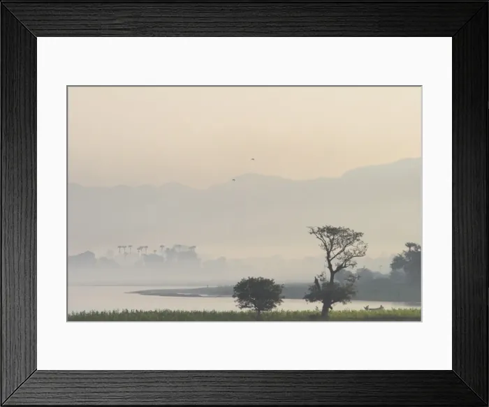 Framed Print : Taugthaman Lake near Spiral temple and U Beins Bridge, Amarapura, Mandalay Framed Print : Taugthaman Lake near Spiral temple and U Beins Bridge, Amarapura, Mandalay