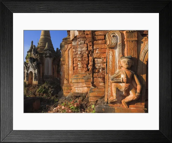 Framed Print : Complex of unrestored shrines and stupas at Nyaung Ohak Monastery (Under the Banyan Trees monastery), Indein, Inle Lake, Shan State, Myanmar Framed Print : Complex of unrestored shrines and stupas at Nyaung Ohak Monastery (Under the Banyan Trees monastery), Indein, Inle Lake, Shan State, Myanmar