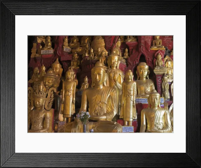 Framed Print : Some of the eight thousand Buddha images inside the caves, Pindaya caves Framed Print : Some of the eight thousand Buddha images inside the caves, Pindaya caves