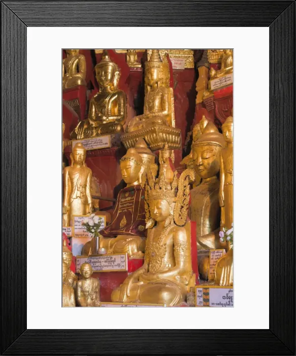 Framed Print : Some of the eight thousand Buddha images inside the caves, Pindaya caves Framed Print : Some of the eight thousand Buddha images inside the caves, Pindaya caves