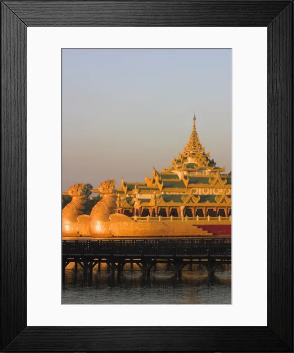 Framed Print : The Karaweik, a concrete replica of the royal barge, Kandawgyi Lake, Yangon Framed Print : The Karaweik, a concrete replica of the royal barge, Kandawgyi Lake, Yangon