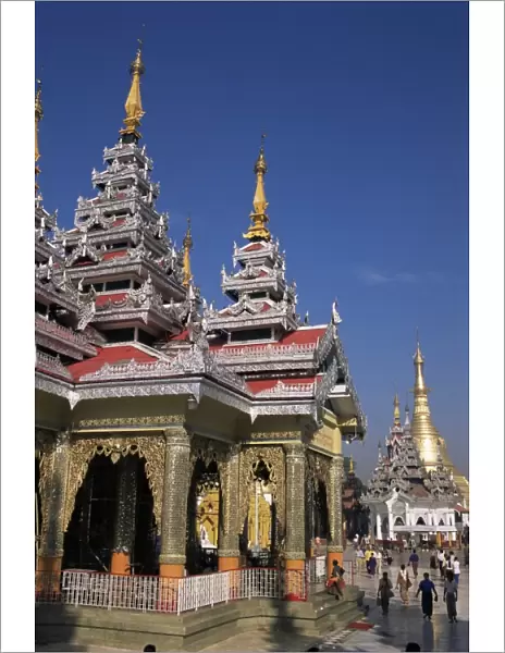 Kakusandha Adoration Hall, Shwedagon Pagoda, Yangon (Rangoon), Myanmar (Burma), Asia