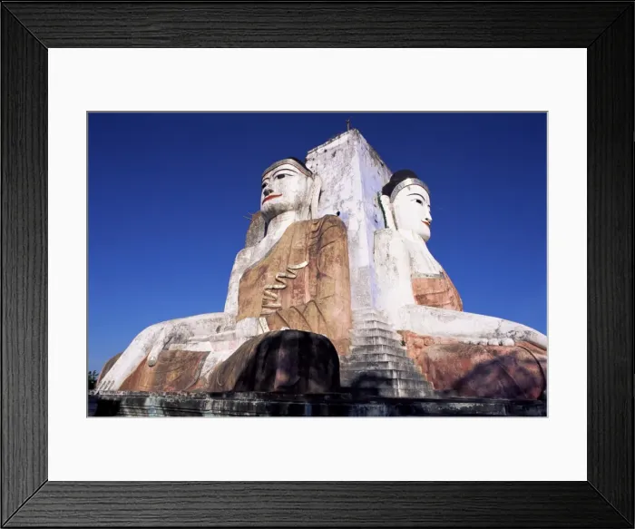 Framed Print : Buddha statues, Kyaik Pun, built in 1476, near Bago, Myanmar (Burma), Asia Framed Print : Buddha statues, Kyaik Pun, built in 1476, near Bago, Myanmar (Burma), Asia