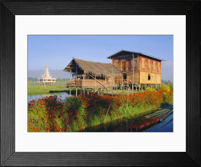 Framed Print : House on stilts, Inle Lake, Myanmar, Asia Framed Print : House on stilts, Inle Lake, Myanmar, Asia
