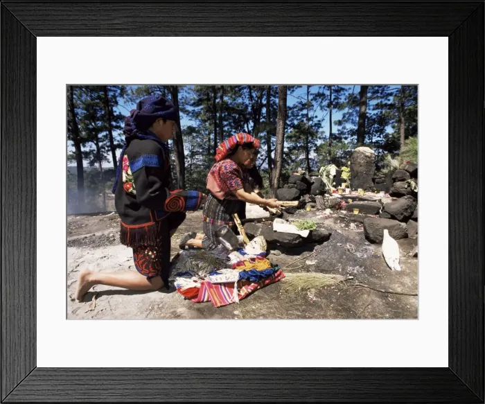 Framed Print : Pagan worship, Pascual Abaj, Chichicastenango, Guatemala, Central America Framed Print : Pagan worship, Pascual Abaj, Chichicastenango, Guatemala, Central America