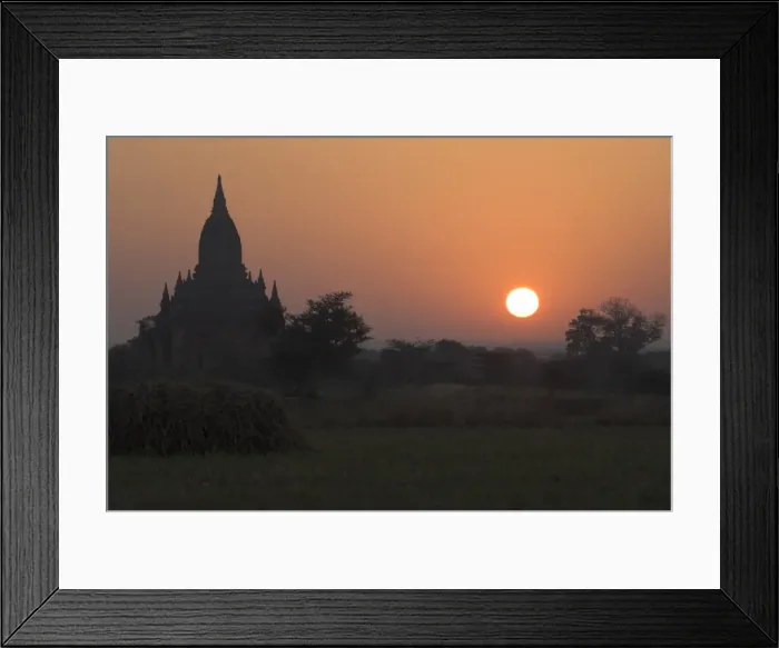 Framed Print : Temple at sunrise, Bagan (Pagan) archaeological zone, Myanmar (Burma), Asia Framed Print : Temple at sunrise, Bagan (Pagan) archaeological zone, Myanmar (Burma), Asia