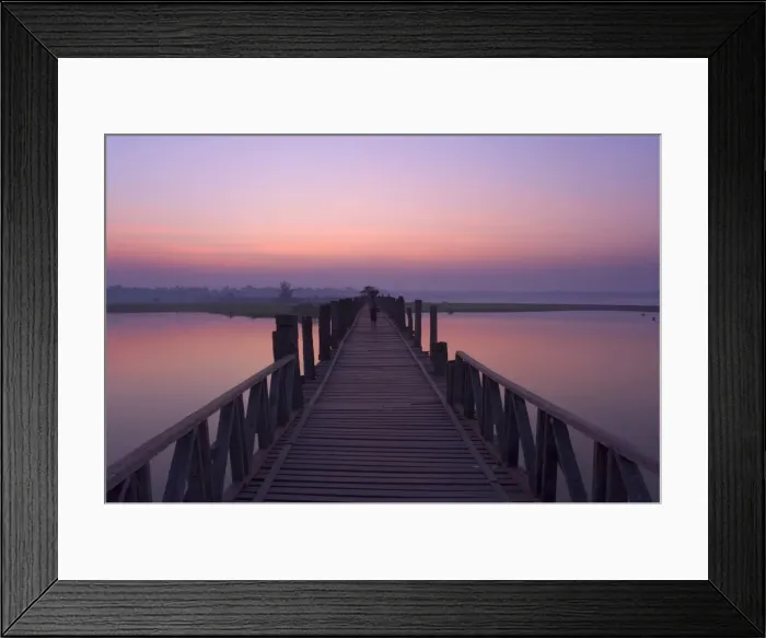 Framed Print : U Beins Bridge, at 1. 2km long the worlds longest teak bridge Framed Print : U Beins Bridge, at 1. 2km long the worlds longest teak bridge