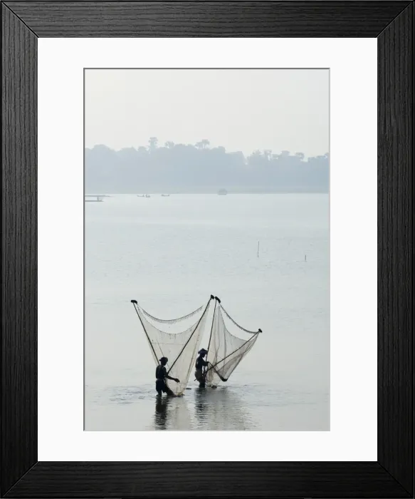 Framed Print : Fishermen on Thaungthaman Lake, Amarapura, Myanmar (Burma), Asia Framed Print : Fishermen on Thaungthaman Lake, Amarapura, Myanmar (Burma), Asia