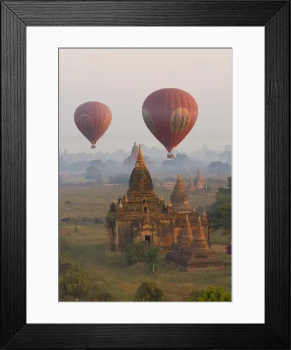 Framed Print : Balloons, Bagan (Pagan), Myanmar (Burma), Asia Framed Print : Balloons, Bagan (Pagan), Myanmar (Burma), Asia