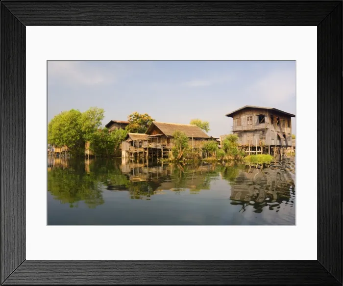 Framed Print : Tha Lay floating village, Inle Lake, Shan States, Myanmar (Burma), Asia Framed Print : Tha Lay floating village, Inle Lake, Shan States, Myanmar (Burma), Asia