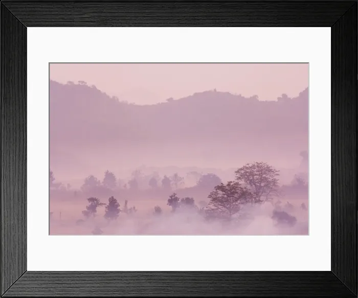 Framed Print : Morning fog over Mrauk U, Myanmar (Burma), Asia Framed Print : Morning fog over Mrauk U, Myanmar (Burma), Asia