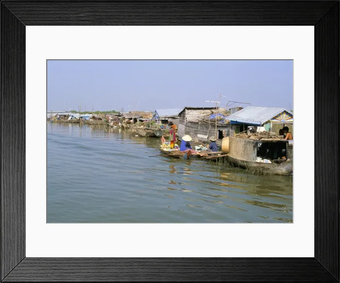 Framed Print : Floating village of Chong Kneas, Lake Tonle Sap, near Siem Reap, Cambodia Framed Print : Floating village of Chong Kneas, Lake Tonle Sap, near Siem Reap, Cambodia