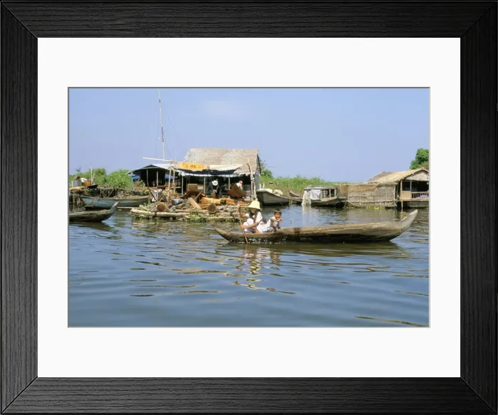 Framed Print : Floating village of Prek Toal beside northwest of Lake Tonle Sap, Cambodia Framed Print : Floating village of Prek Toal beside northwest of Lake Tonle Sap, Cambodia