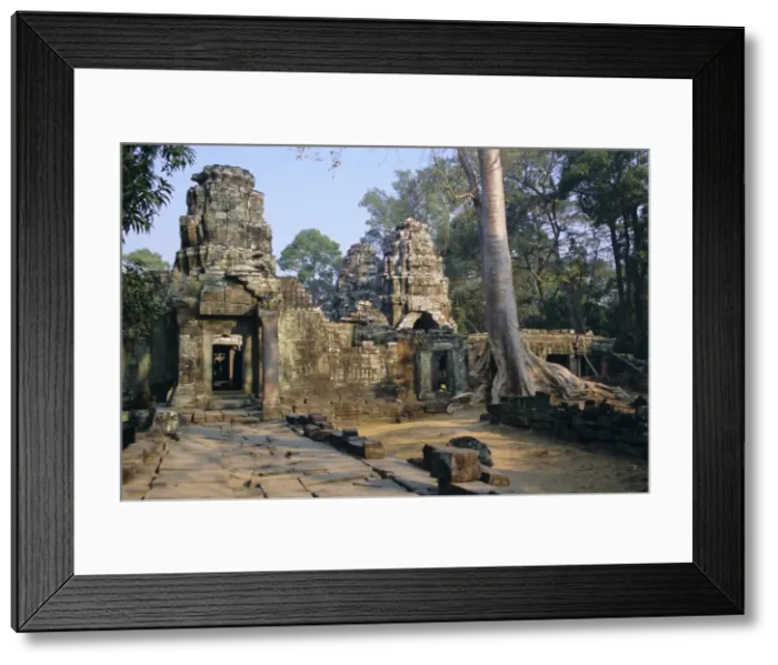 Framed Print : Ruins at archaeological site, Ta Prohm temple, Angkor, UNESCO World Heritage Site Framed Print : Ruins at archaeological site, Ta Prohm temple, Angkor, UNESCO World Heritage Site