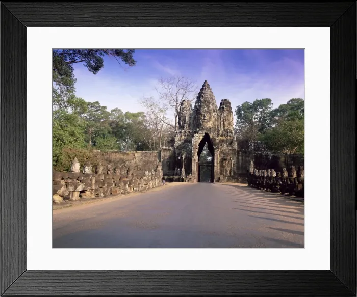 Framed Print : Entrance gateway to Angkor Thom, temples of Angkor, UNESCO World Heritage Site Framed Print : Entrance gateway to Angkor Thom, temples of Angkor, UNESCO World Heritage Site