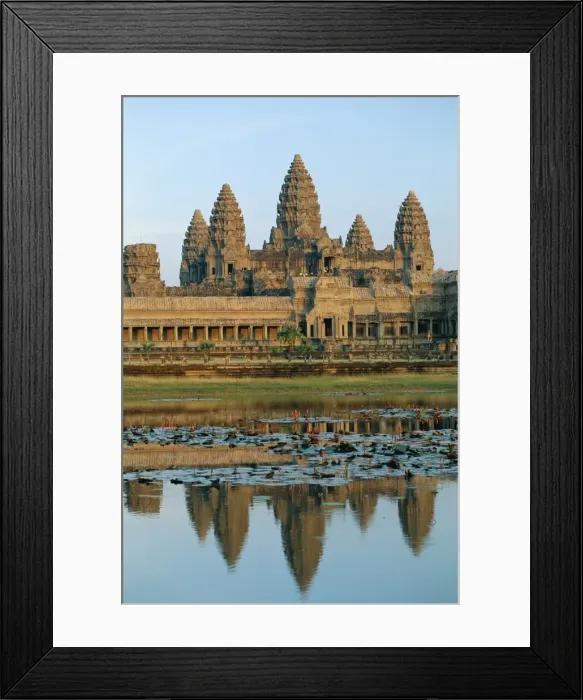 Framed Print : The stone causeway leading to the Angkor Wat Temple in evening light, at Siem Reap Framed Print : The stone causeway leading to the Angkor Wat Temple in evening light, at Siem Reap