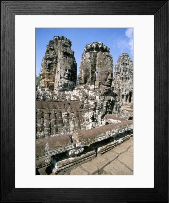 Framed Print : Giant stone faces, the Bayon, Angkor Thom, Angkor, UNESCO World Heritage Site Framed Print : Giant stone faces, the Bayon, Angkor Thom, Angkor, UNESCO World Heritage Site