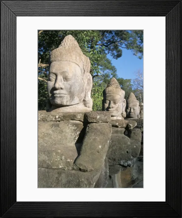 Framed Print : South Gate, Angkor Thom, Angkor, UNESCO World Heritage Site, Siem Reap Framed Print : South Gate, Angkor Thom, Angkor, UNESCO World Heritage Site, Siem Reap
