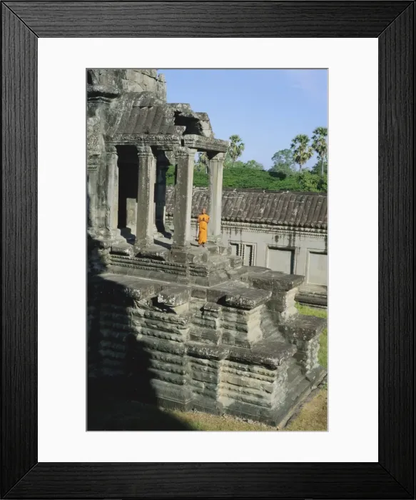 Framed Print : Buddhist monk at Angkor Wat, Angkor, Siem Reap, Cambodia, Indochina, Asia Framed Print : Buddhist monk at Angkor Wat, Angkor, Siem Reap, Cambodia, Indochina, Asia