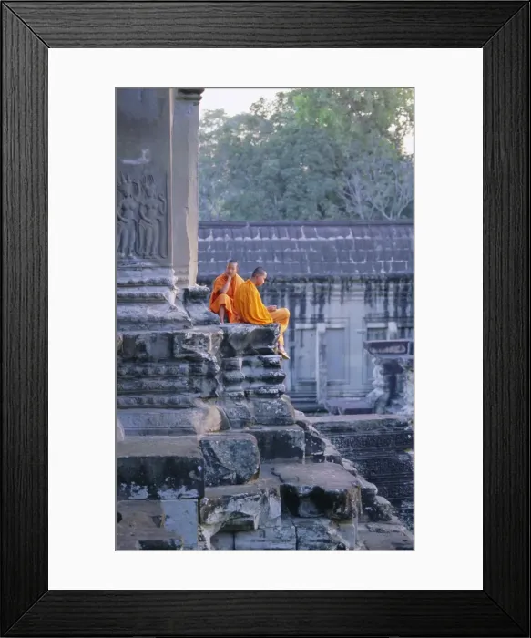 Framed Print : Buddhist monks at the temple complex of Angkor Wat, Angkor, Siem Reap, Cambodia Framed Print : Buddhist monks at the temple complex of Angkor Wat, Angkor, Siem Reap, Cambodia
