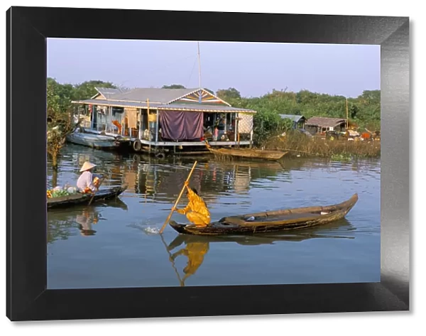 Chong Kneas village, Tonle Sap lake, Siem Reap, Cambodia, Indochina, Southeast Asia, Asia