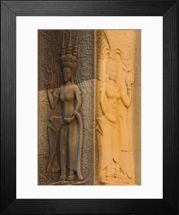 Framed Print : Bas relief stone carvings of apsaras, Angkor Wat, Angkor, UNESCO World Heritage Site Framed Print : Bas relief stone carvings of apsaras, Angkor Wat, Angkor, UNESCO World Heritage Site