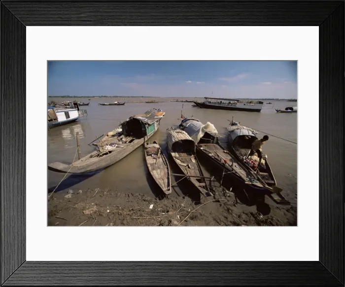 Framed Print : Houseboats, Phnom Penh, Cambodia, Indochina, Southeast Asia, Asia Framed Print : Houseboats, Phnom Penh, Cambodia, Indochina, Southeast Asia, Asia