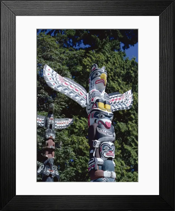 Framed Print : Totems, Stanley Park, Vancouver, British Columbia, Canada, North America Framed Print : Totems, Stanley Park, Vancouver, British Columbia, Canada, North America