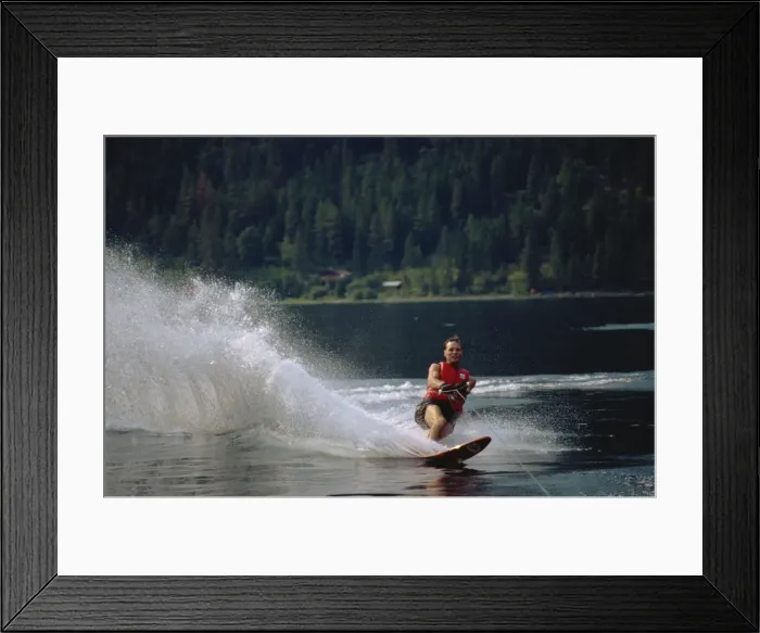 Framed Print : Waterskiing, British Columbia, Canada, North America Framed Print : Waterskiing, British Columbia, Canada, North America
