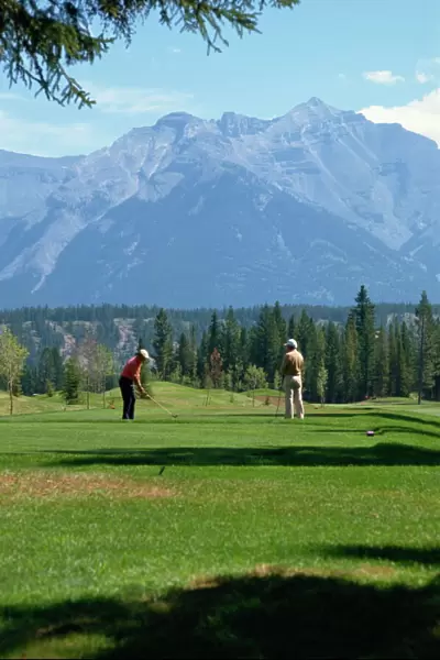 Banff Springs Golf Club, Rocky Mountains near Banff, Alberta, Canada, North America