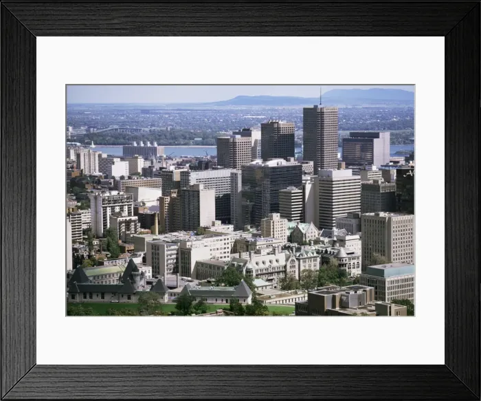 Framed Print : View over Montreal from Mont Royal, Quebec, Canada, North America Framed Print : View over Montreal from Mont Royal, Quebec, Canada, North America
