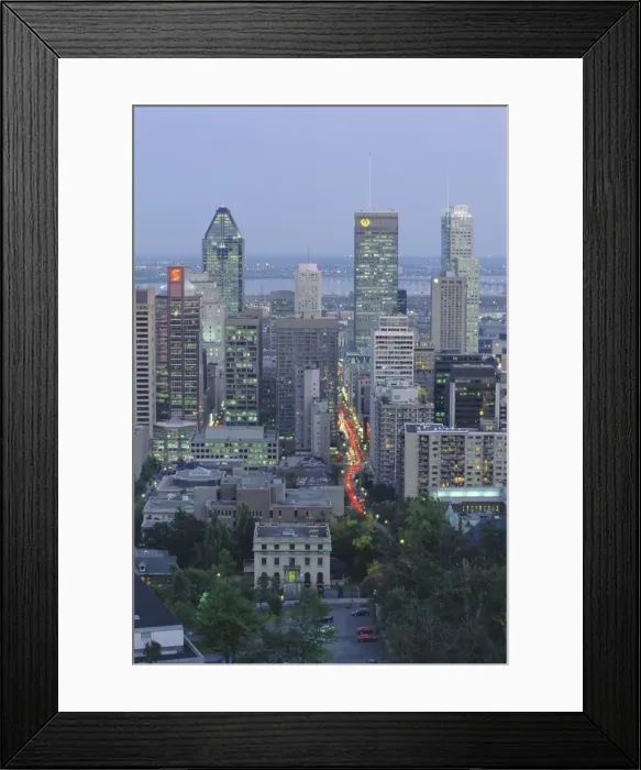 Framed Print : City skyline, Montreal, Quebec Province, Canada Framed Print : City skyline, Montreal, Quebec Province, Canada